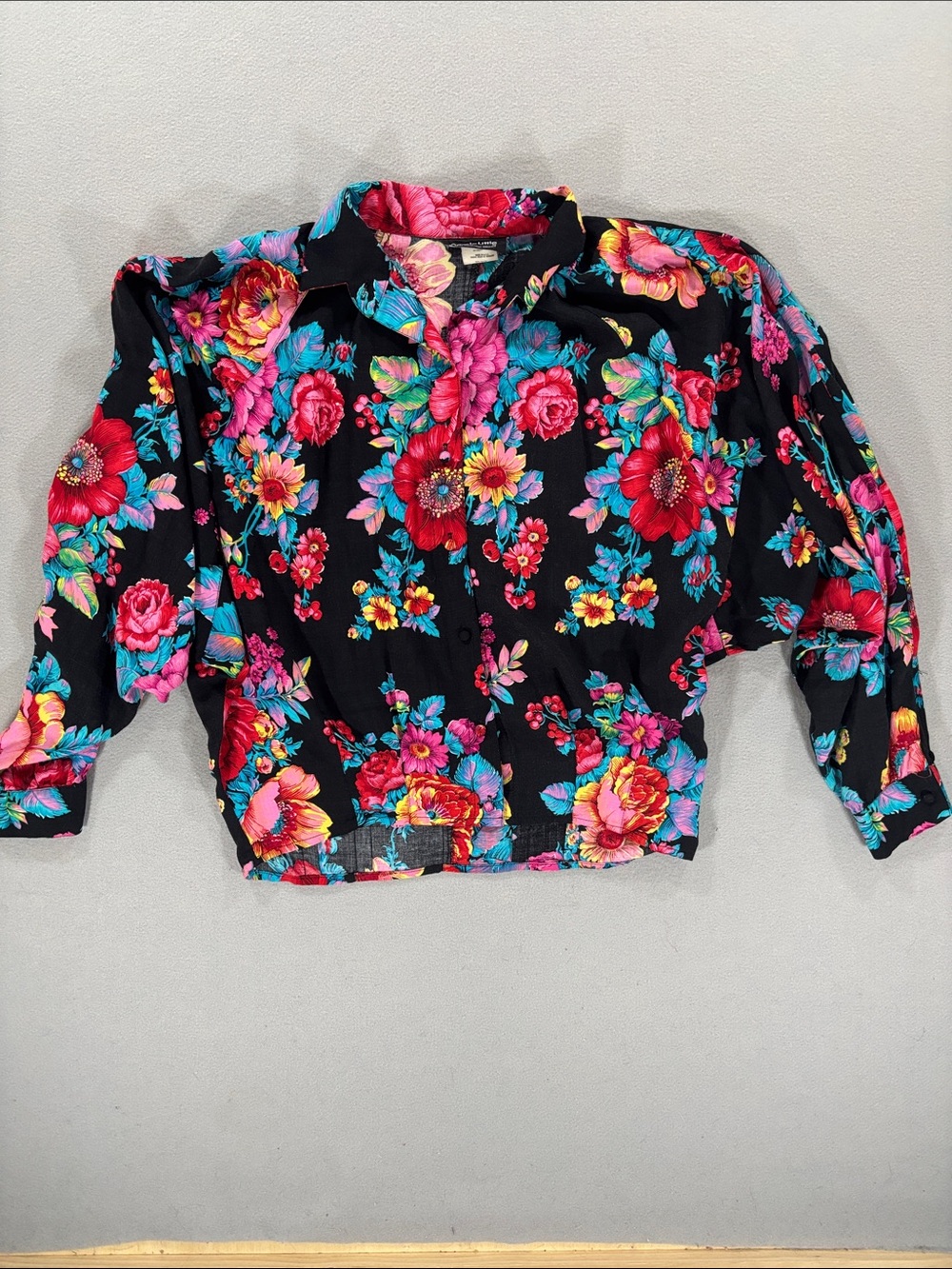 Vintage Carole Little for Saint-Tropez West blouse 12 Rayon
